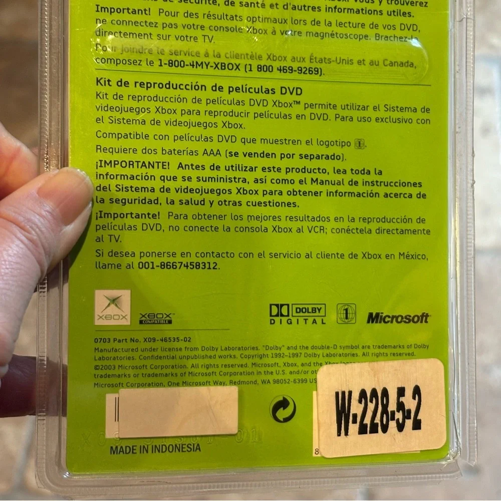 New!! Microsoft Xbox DVD Movie Playback Kit Remote